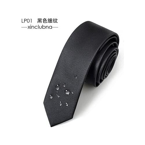 Ikepeibao Slim Narrow Black Tie For Men 5cm Casual Arrow Skinny Silver Necktie New Man Accessories For Party Formal Ties