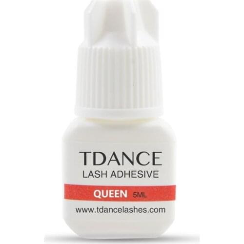TDANCE 5ml Queen Super Strong Bond Eyelash Adhesive 1-2 Seconds Fast Drying Pro eyelash extension glue last 7-8weeks