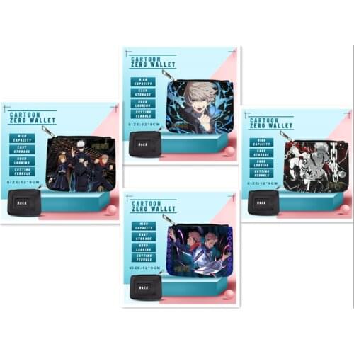 Anime Jujutsu Kaisen Logo Wallet New Student personality coin purse boys girls New Zipper Small Wallet