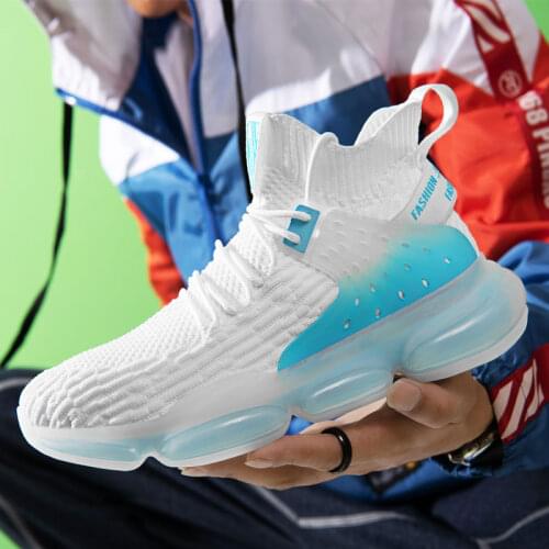 Sneakers Men High Top Socks Running Shoes Breathable Soft Light Outdoor Sport Workout Flat Footwear Casual Chaussure Homme 2021