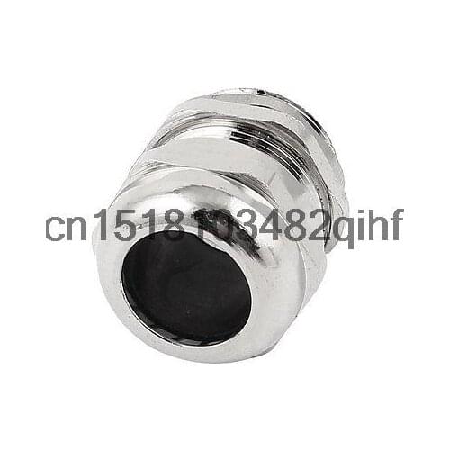 M25 Silver Tone Metal 13-18mm Dia Waterproof Cable Gland Connector