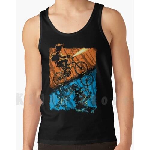 Up / Down tank tops vest 100% Cotton Things Barb Netflix Run Eleven Evl Mike Dustin Lucas Hawkings Demogorgon Upside