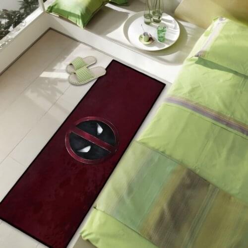 Cartoon Baby Playmat 60x160cm Deadpool Living Room Carpets Bedroom Bedside Blanket Non-Slip Kitchen Door Mat Home Decor