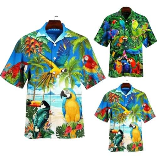 Mens Summer Hawaiian Shirt Print Lapel Short-sleeved Casual Camisas De Hombre 2021 Vacation Breathable Cool Short-sleeved Shirt