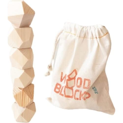 Natural Wood Blocks Waldorf Wooden Balance Game Solid Wood (Tumi Ishi)