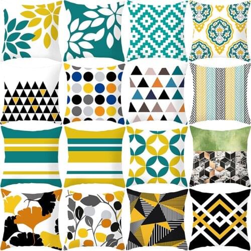 Modern Simple Style Geometry Decorative Pillow Cushion Covers Pillowcase Cushions for Sofa Polyester Pillowcover Decorative