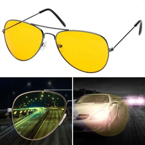Evrfelan New Night Vision Glasses Men Driving Yellow Lens Women Sunglasses Classic Driver Sun Glasses UV400
