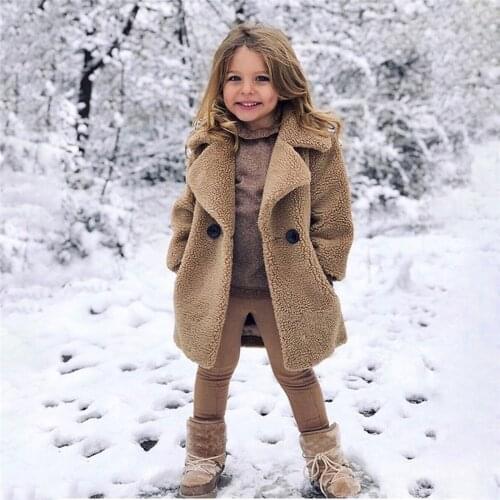 Autumn Winter warm Solid Coat Toddler Baby Kids Girls Windproof Winter Solid Coat Thicken Warm Overcoat Outwear Jacket