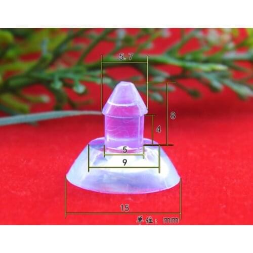 Home storage suckers 15mm mushroom head suction cup glass sucker hook transparent glass sucker