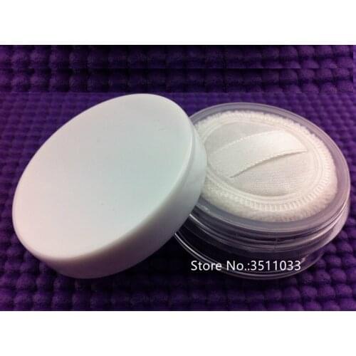 50pcs Empty Elegant Clear Plastic Refillable Powder Sifter Box Loose Powder Compact Container Jar Professional Makeup Tool 5g 8g