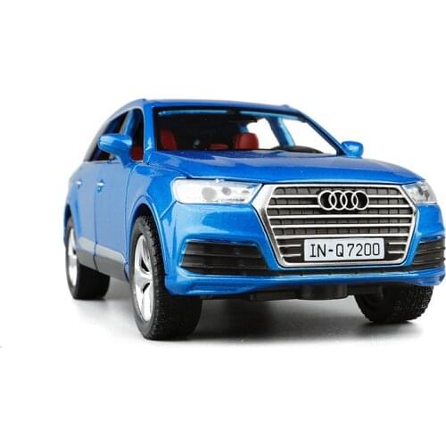 Sale 1:32 Q7 Suv alloy model,simulation die-cast metal sound and light pull back toy car childrens birthday gift,free shippin