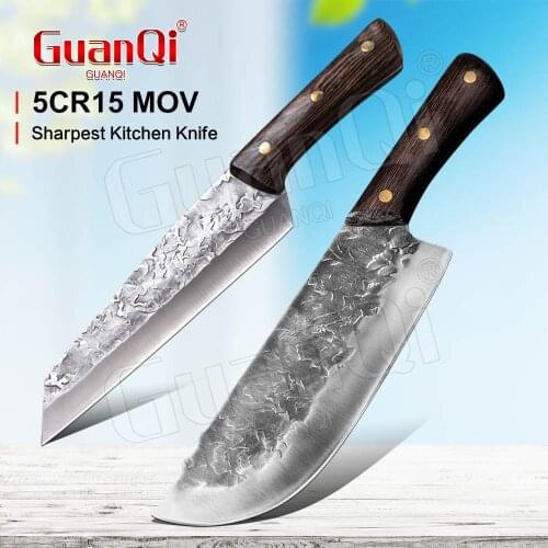 Full Tang Chef Cleaver Knife Wide Blade Chopping Knife Butcher Knife Stainless Steel Handmade Forged Kitchen Knives Cooking Tool