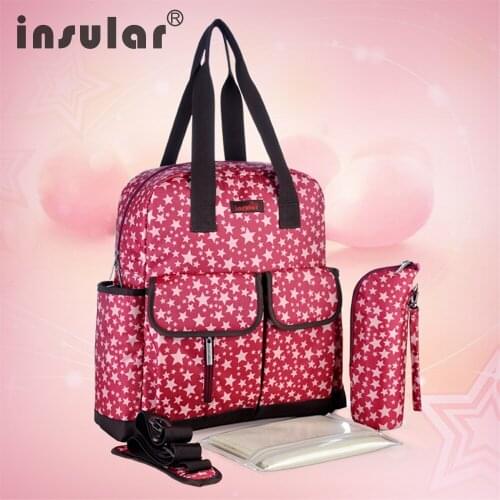 Insular Diaper Backpack For Baby Care Mummy Maternity Nappy Bag Large Capacity Baby Bag Travel Backpack Desinger Nursing Bag