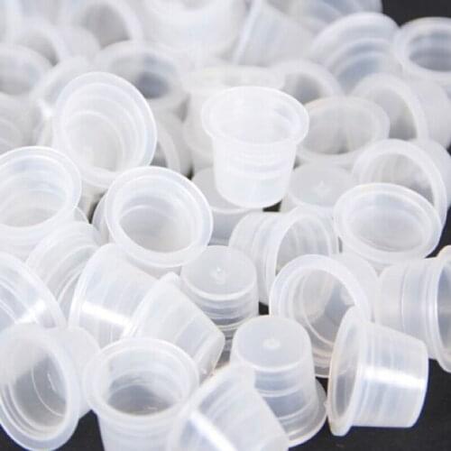 Super quality 1000 PCS/Bag Small Size 8mm Plastic Tattoo Ink Cap Cup for Needle Tip Grip Power