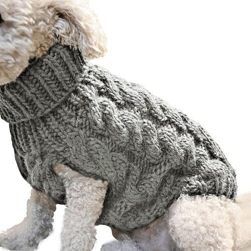 Warm Dog Cat Sweater Clothing Winter Turtleneck Knitted Pet Cat Puppy Clothes Costume For Small Dogs Cats Chihuahua Outfit Vest