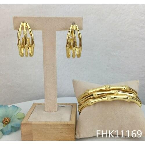 Yuminglai Russian Elegant Classic Design Trendy2pcs Luxury Jewelry Sets Earrings Bracelet & Ring FHK11169