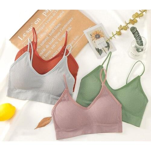 Wasteheart New Women Fashion Green Skin Bralette Wireless Padded Full Cup Stundent Maiden Bras Underwear Cup A B Female Bras
