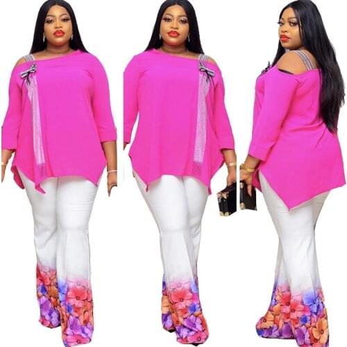 Two Piece Casual Set Women African Clothes 2021 Dashiki Traditional African Clothing Suits Famous Bazin Jogging Vetement Femme