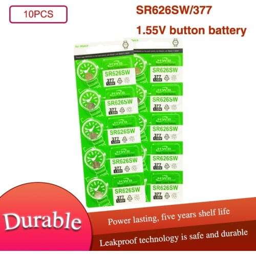 10PCS/lot Maxell Original 1.55V AG4 377A 377 LR626 SR626SW SR66 LR66 button cell Watch Coin Battery Silver Oxide MADE IN JAPAN