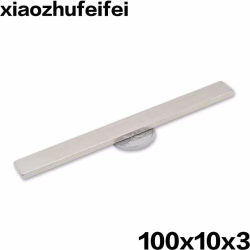 10pcs100mmx10mmx3mm N42 Block 100x10x3 mm Rectangle Strong NdFeB BAR Neodymium Permanent Magnets Rare Earth Magnets100*10*3