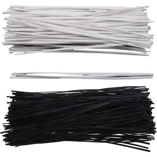 300Pcs Cable Tie:100Pcs Candy Bags Packaging Twist Cable Tie 1.8Mm Width White & 200Pcs Plastic Shell Package Reusable Twist Tie