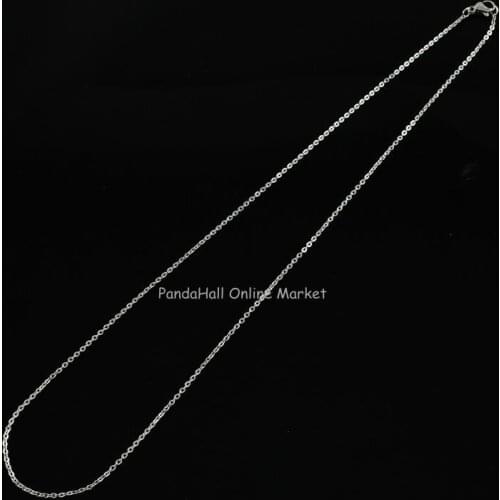 316 Stainless Steel Cross Chain Necklaces, with Lobster Clasps, Stainless Steel Color, 20"