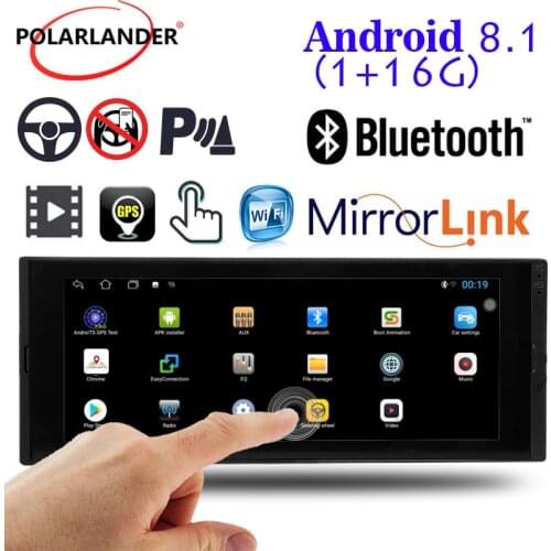 Car Radio 1 Din Bluetooth 6.9 Inch MP5 Player Autoradio Stereo Video Android 8.1 RAM 1+16G Multimedia IPS GPS WiFi Touch Screen