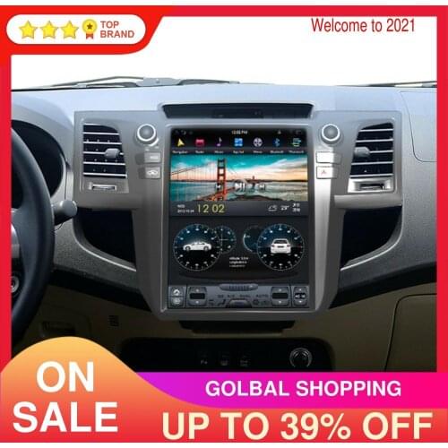 Car GPS Navigation For Toyota Hilux 2007-2015 Android 9.0 Tesla Style Screen Auto Radio Stereo Headunit Car Multimedia Player 64