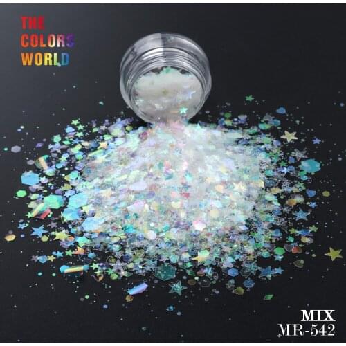 TCT-093 Mix Shape Mix Size Nail Glitter For Nail Art DIY Decoration BodyArt Decoration Makeup FacePainting Paint Manual Art DIY