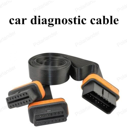 Big sale Car Diagnostic Tool OBDII Adapter Connector flat noodle cable 1 Male to 2 Female