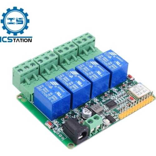 DC 12V 10A 4 Channel WIFI Relay Switch 2.4G Wireless Transceiver Module Intelligent Controller IoT DIY Smart Home APP Controller
