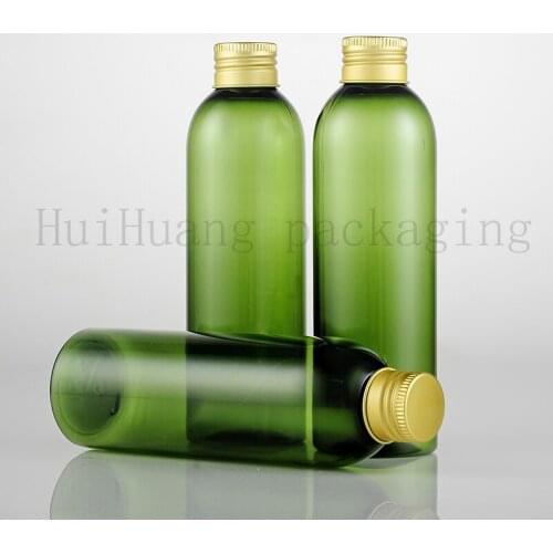 Emulsion 30pcs/lot 200ml Aluminum Cap PET Plastic Vial Small Packing Bottle shampoo gel bottle