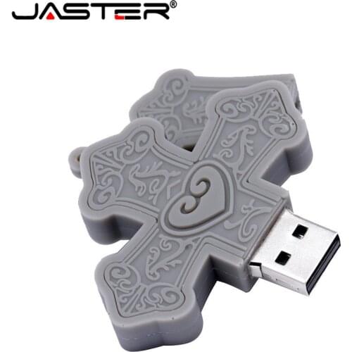 JASTER fashion Cross USB Flash Drive 4GB 8GB 16GB 32GB 64GB Pendrive Pen Drive USB 2.0 Flash Memory Stick Personalized Gift