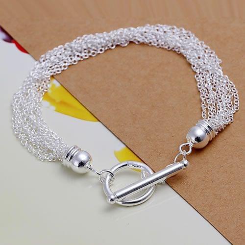 H251 Silver Color Bracelets For Women Nice High Quality Fashion Jewelry Ten Line Bracelet /aguaiyba Axzajpga