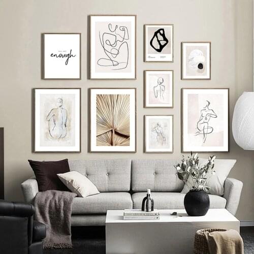 Sketch Drawing Figure Picture Wall Art Canvas Painting Modern Abstract Minimalist Posters and Prints for Dormitory Home Decor