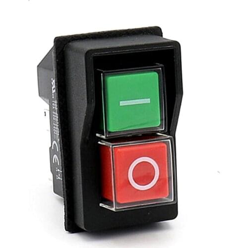 KJD17 4/5 foot Garden Tools Electromagnetic Starter Push Button Switches Machine Tool Equipment IP55 Waterproof Safety witch 28A