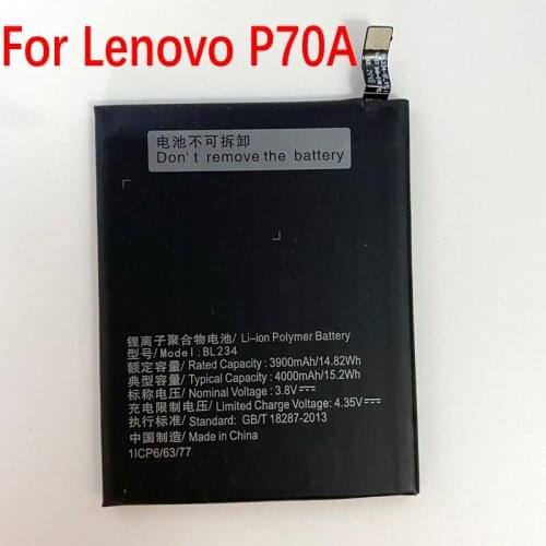 New Original 3900mAh BL234 Battery For Lenovo A5000 Vibe P1M P1MA40 P70 P70t P70-T P70A P70-A Phone Replace +Track Code