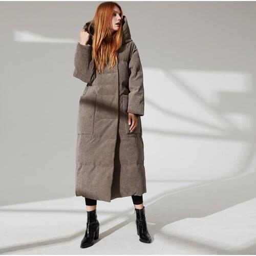 5XL Duck Down Jacket Women Winter thick Outerwear Coats Female Velvet Fabric Hooded Warm Down Super Thick Warm Long Parkas wq698