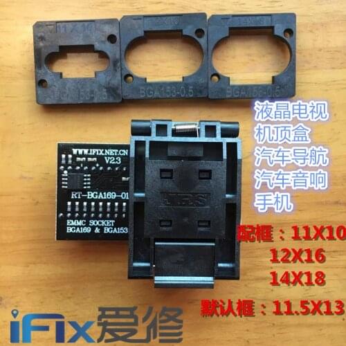 RT809H Dedicated LCD Navigation Audio Mobile Phone EMMC Seat BGA153/169 Bouncing Seat Adapter Clamshell Seat