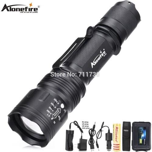 TK104 8000LM LED flashlight XM L2 Zoomable torch Waterproof rechargeable portable Tactical Gun Flash light Pistol Handgun lamp