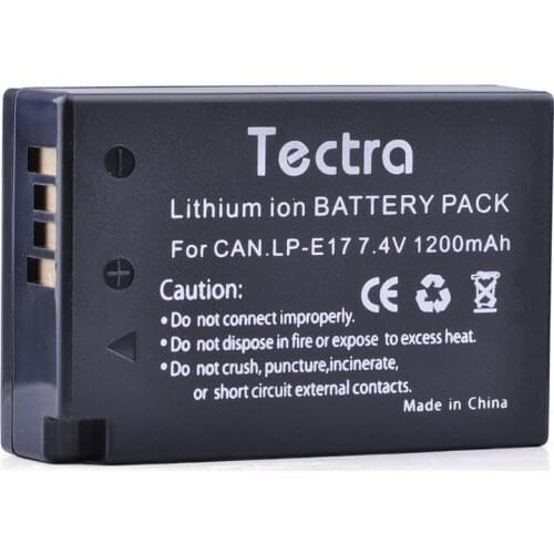 Tectra 1pcs 1200mAh LPE17 LP E17 Battery for Canon LP-E17 EOS M3 M5 M6 750D 760D T6i T6s 800D 8000D Kiss X8i Battery