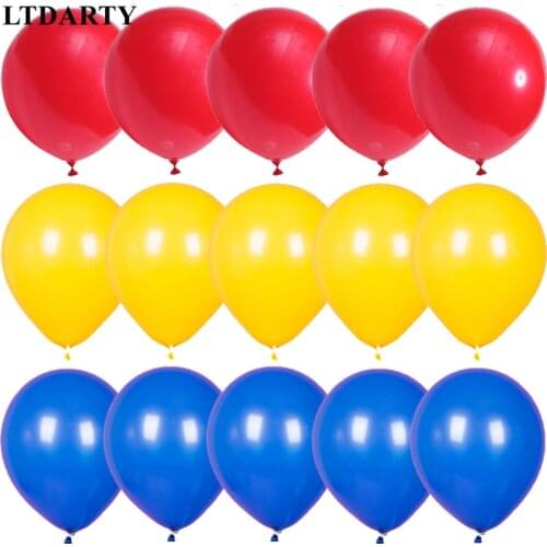 15pcs 10 inch Thickening Latex Balloon Matte Balloon Red Blue Yellow Multicolor Balloon Birthday Party Wedding Supplies