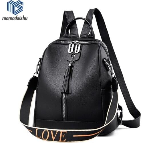 2021 Vintage Women Backpack High Quality PU Leather Backpacks For Teenage Girls Female School Shoulder Bag Bookbag