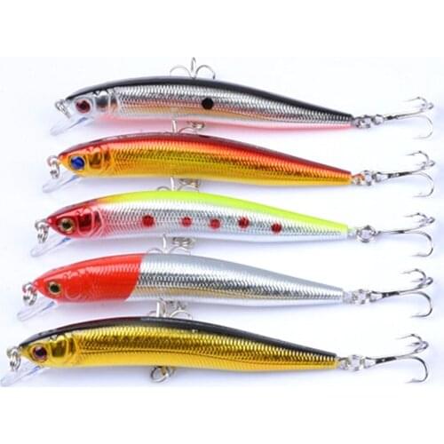 5pcs Minnow Baubles Set Of Wobbler For Pike Fish Hard Artificial Bait Crankbaits Fishing Lure Accessories Tackle Bass Trolling