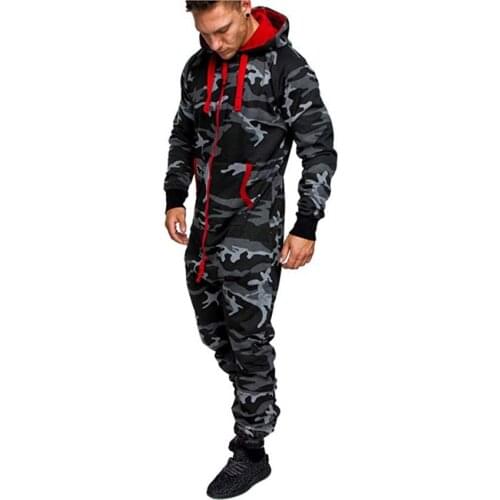 Military Uniform Mens Jumpsuit Outdoors Male Hooded Polar Fleece Bodysuit Tactical Clothing Camouflage Print Personality Suits