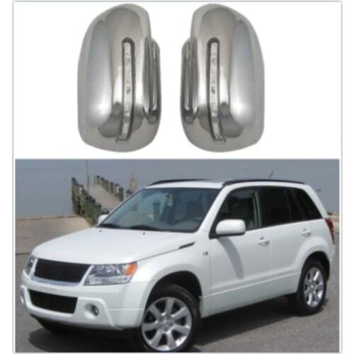 High Quality ABS Chrome plated door Rearview door mirror covers with Led For Suzuki Grand Vitara 2008-2014 Car accessories