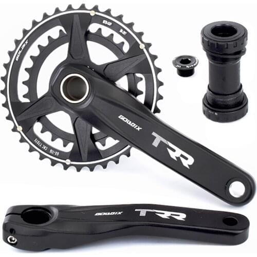 GXP mountain bike crankset bicycle sprocket 38T/28T aluminum alloy CNC machining double-layer disc