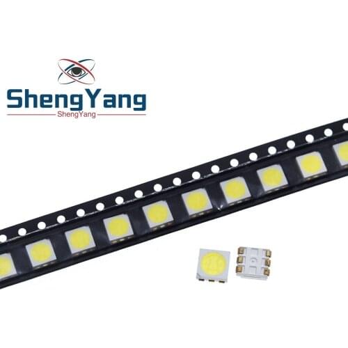 100pcs 5050 Led White Leds High-brightness Diodo Azul Luz 6500k Smd Light-emitting Diodes Smd 5050 White Light Diodo 18lm