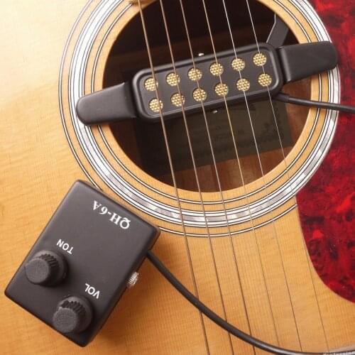 Acoustic Guitar Sound Hole Pickup Magnetic Preamp EQ Equalizer Tuner QH-6A captador Pick Up For Sound Hole New