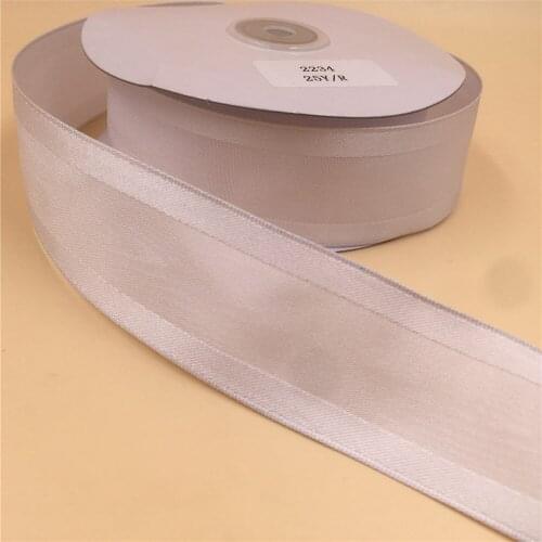 Free Shipping 25yards roll stripes satin edged organza gift box wrapping wired edge ribbon